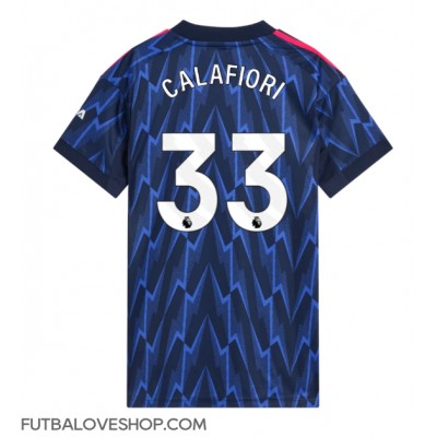 Dres Arsenal Riccardo Calafiori #33 Preč pre Ženy 2025-26 Krátky Rukáv Dres Arsenal Riccardo Calafiori #33 Preč pre Ženy 2025-26 Krátky Rukáv